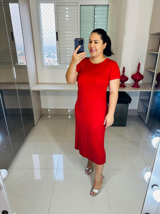 Vestido Lídia Malha Canelado