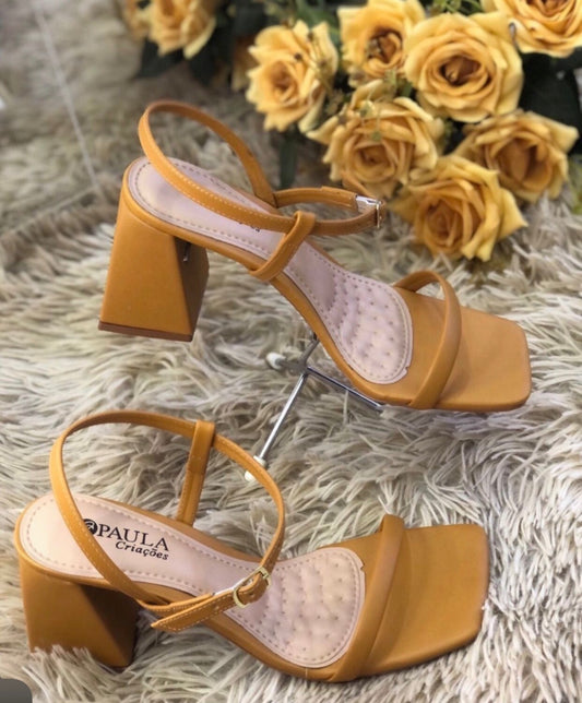 Sandália Salto Bloco