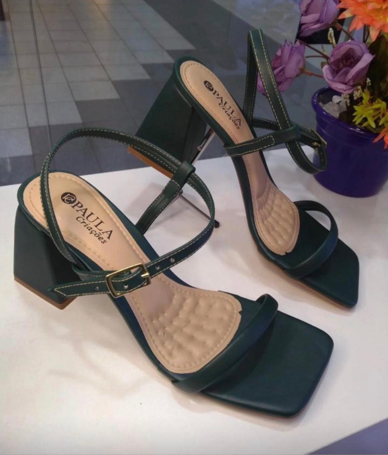 Sandália Salto Bloco