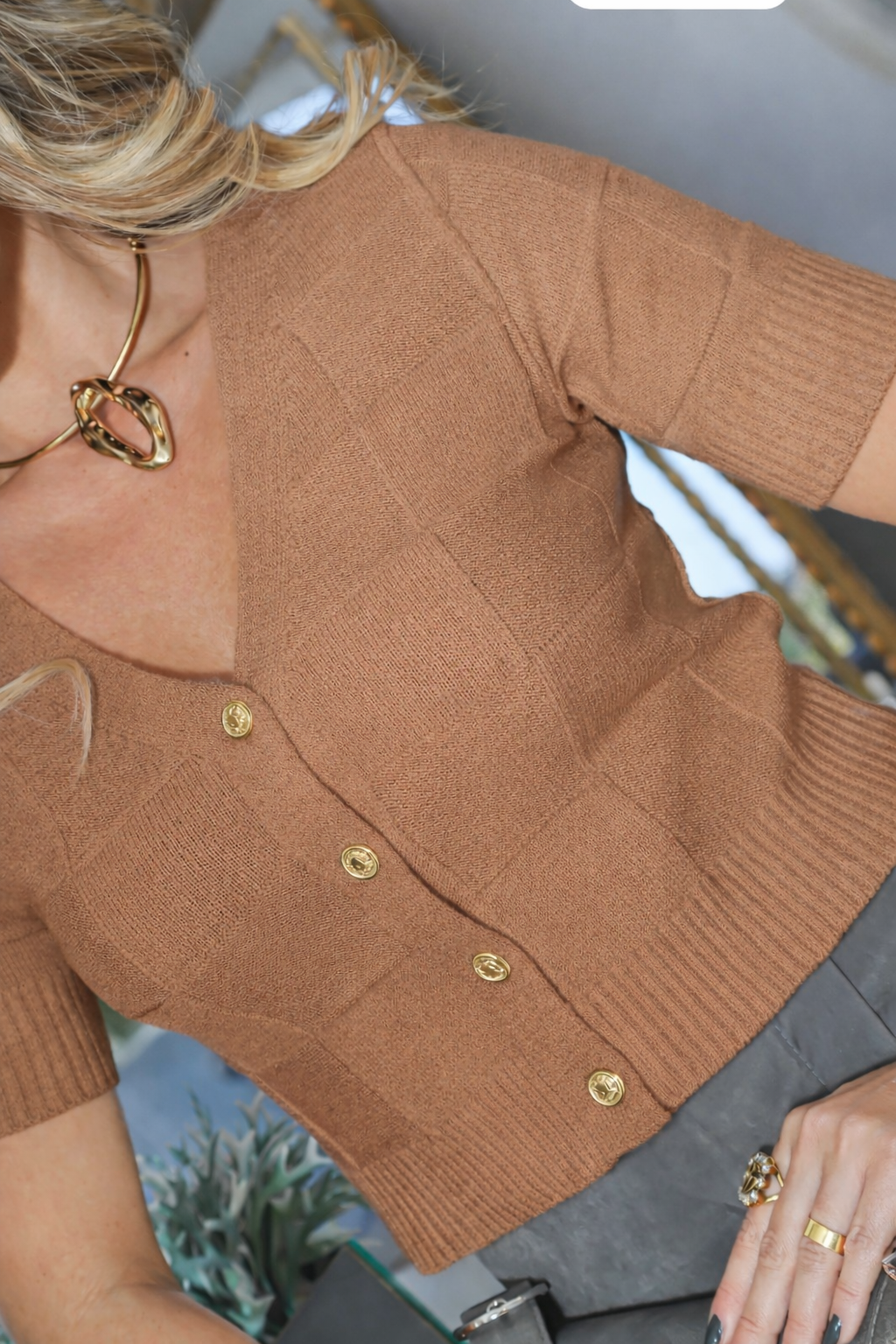 Blusa Botão Manga